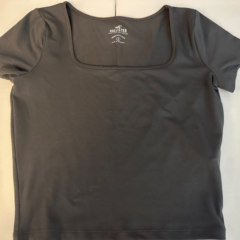 Hollister Gray Short Sleeve Tee Classic Crew Neck